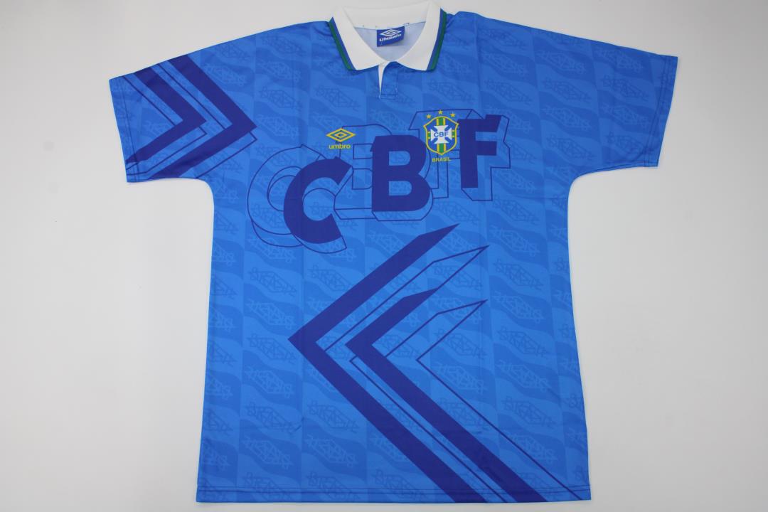 AAA Quality Brazil 1992 Away Blue Soccer Jersey